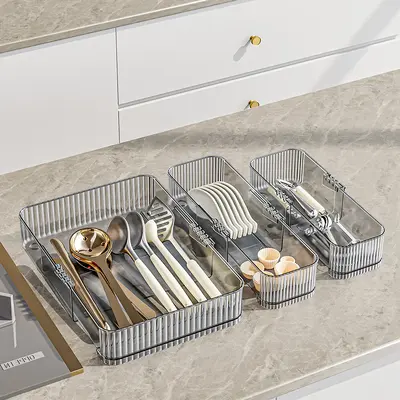 Expandable Drawer Storage Box with Compartments - 4