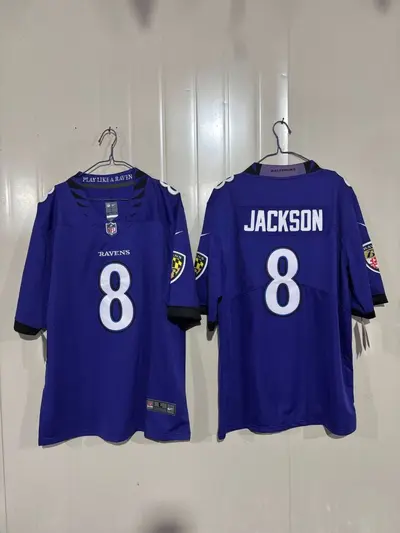 NFL Embroidered Baltimore Ravens Olive Jersey, Quality Embroidery - 13