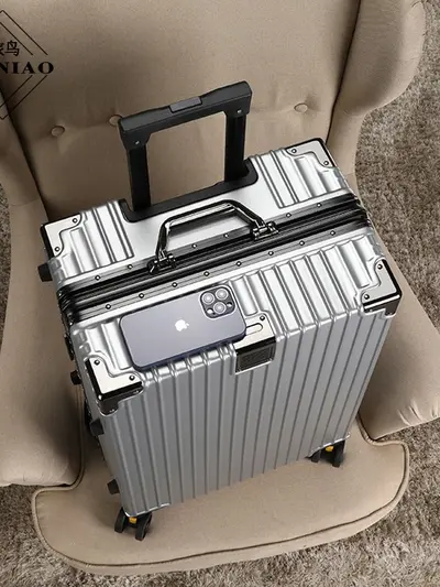 Aluminum frame suitcase PC business trolley universal wheeled suitcase student 26 inch large capacity cipher box cabin size suitcase