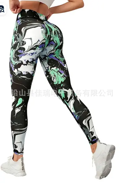 Digital Print Yoga Leggings Spring and Autumn - 13
