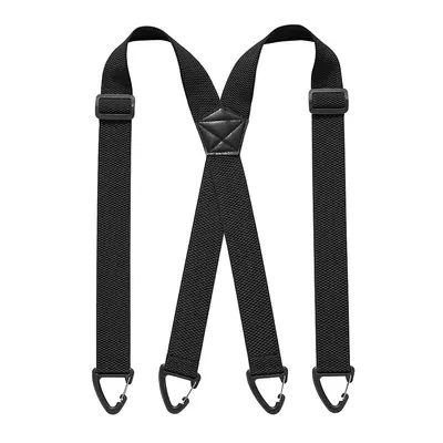 Men's Work Suspenders, 3.8 cm Wide, Adjustable, Quick-Release Hooks, 3 Clips