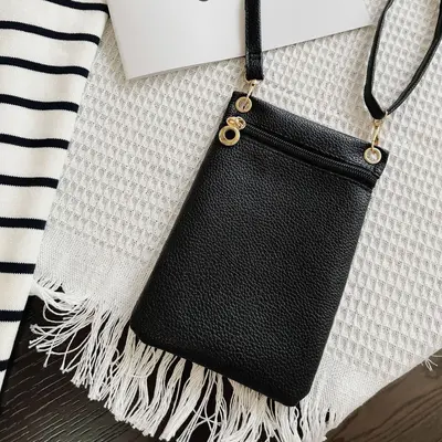 Sınır ötesi sıcak satış 2024 sonbahar ve kış yeni hakiki deri kadın çantası mini crossbody çanta basit küçük kare çanta yumuşak inek derisi cep telefonu çantası - 8