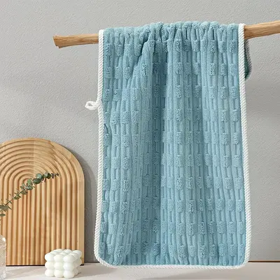 Bambus-Frottee Handtuch Set, Korallenvlies Waschlappen und Badetuch - 8
