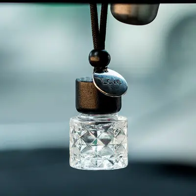 8 ml araba parfüm kolyesi, kordonlu cam aromaterapi şişesi - 7