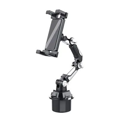 Extendable Car Phone and Tablet Holder with Long Arm and Cup Base Mount - 6