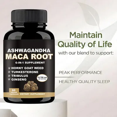 Maca Root Capsules 60 Pcs, Men's Nutritional Supplement - 4