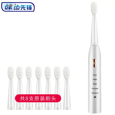 Jianpai Rechargeable Sonic Electric Toothbrush, Black and White Couple Set - 11