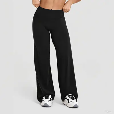 Women's Wide-Leg Yoga Pants, Butt-Lifting High-Waist, High Stretch