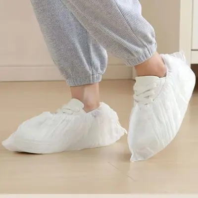 Disposable Non-Slip Shoe Covers, Non-Woven, for Indoor Use - 10