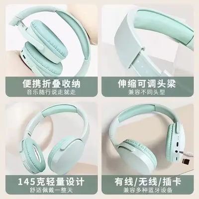 P2961 Over-Ear Bluetooth Headphones, Long Battery Life, Wireless Gaming Headset