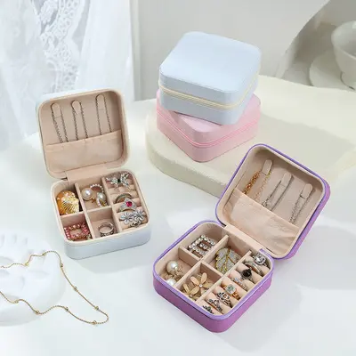 Portable Jewelry Storage Box Valentine's Day Gift Packaging Box Earring Ring Necklace Jewelry Box Decorative Mini Box