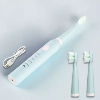 Rechargeable Ultrasonic Waterproof Electric Toothbrush with Soft Bristles, Portable for Ad - 9