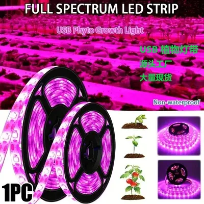 USB Bitki Yetiştirme Işık Şeridi 5V2835, Tam Spektrum, Su Geçirmez
