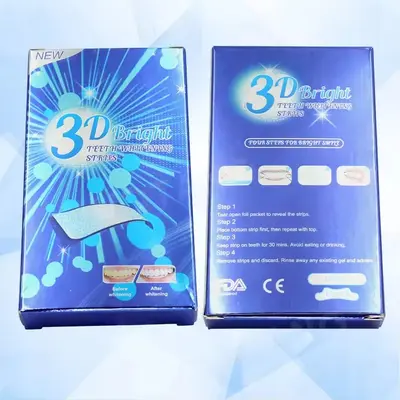 3D Teeth Whitening Strips, Transparent - 1