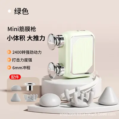 Pocket Massage Gun, Multi-Head, Brushless Mini Massager - 10