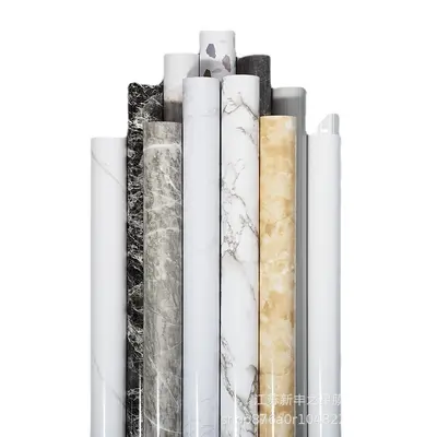 Marble Pattern Self-Adhesive Kitchen Sticker, Waterproof and Oil-Resistant