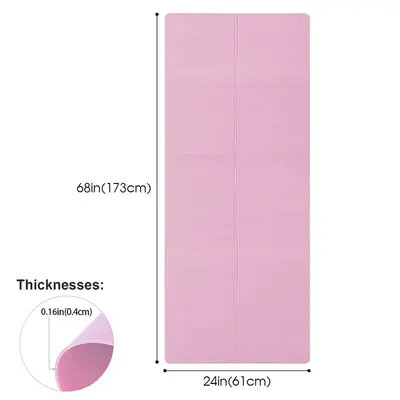 Foldable EVA Yoga Mat, Anti-Slip and Thick, Portable - 3