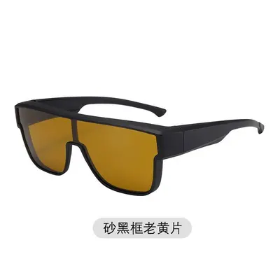 Large Frame TR Polarized Clip-On Sports Sunglasses with UV Protection - 9