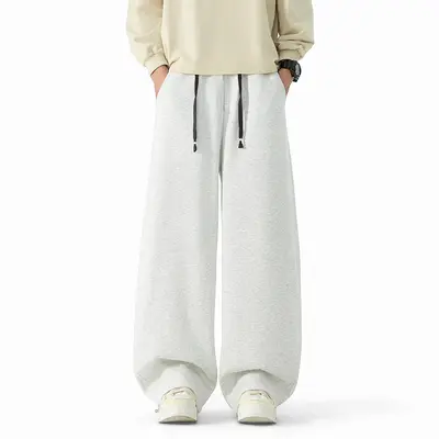 Men's Women's Heavyweight Color-Block Straight-Leg Sweatpants, Purple