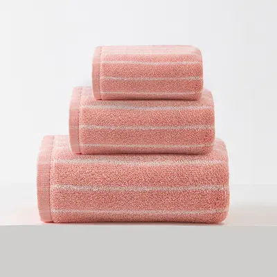 Cotton towel set three-piece bath Morandi colors - 9