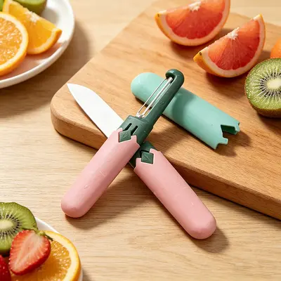 Dual-head fruit knife, 2-in-1 peeler and grater set - 2