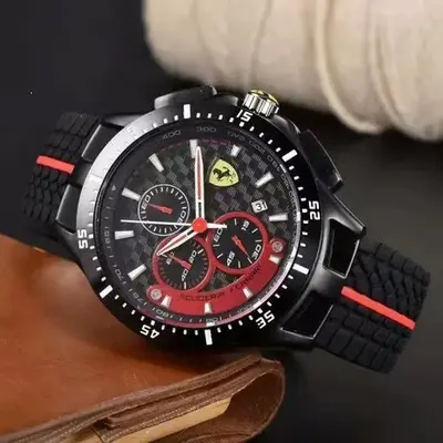 F1 5 ibre kronograf silikon kayışlı erkek saati - 11