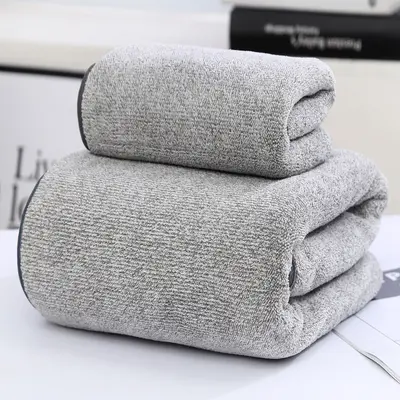Bamboo charcoal towel set, thickened absorbent, parent-child sizes - 9