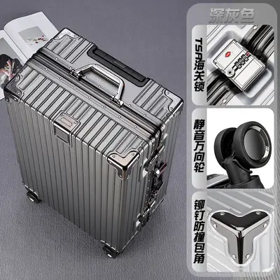 Ride-On Trolley Suitcase with Large Capacity and Combination Lock, Durable - 7