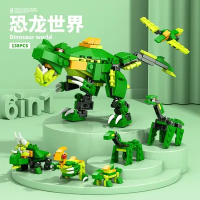 Military Aircraft Carrier Building Block Set, 6-in-1 Children's Toy