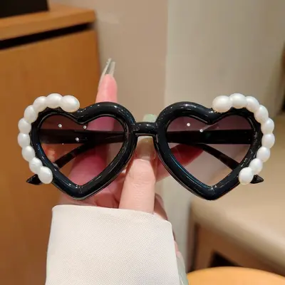 Children's Heart-Shaped Sunglasses Cute Performance Photo Prop - 9