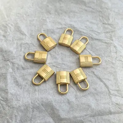 Zinc alloy luggage mini lock pendant decorative padlock bag small fake lock square buckle vegetable basket