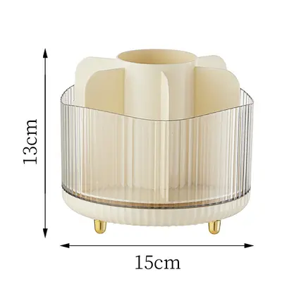 Cosmetic storage box with rotating compartments, dustproof, large capacity - 10