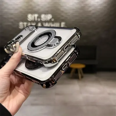 iPhone 17 Pro Max magnetic stand case with four-corner protection