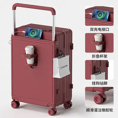20 Inch Zipper Carry-On Suitcase, Lightweight, Combination Lock - 11