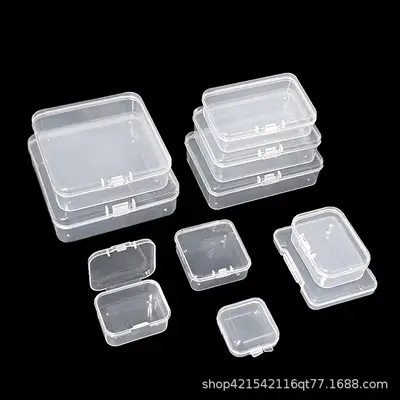 透明pp长方形塑料盒 咕卡DIY文具零件珠子包装盒 美甲渔具收纳盒