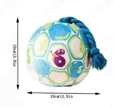 Dog Squeaky Ball and Cotton Rope Toy Set, Durable, Interactive Pet Toy - 8