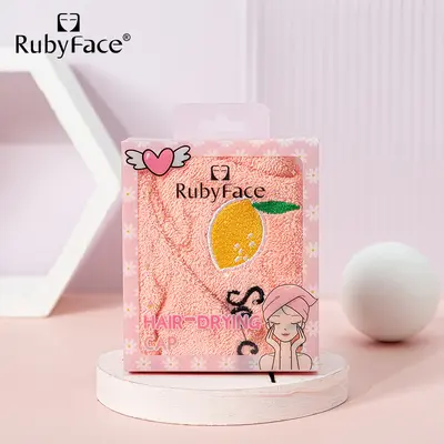 RUBYFACE hazır kuru saç bonesi çok renkli yumuşak kalınlaştırılmış mercan kadife ultra ince elyaf süper emici çabuk kuruyan duş bonesi