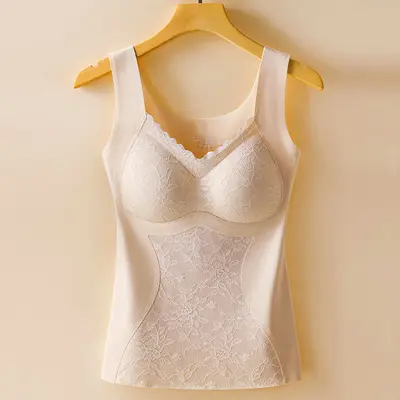 Ice Silk Women's Shaping Vest with Built-in Bra, Tummy Control - 7