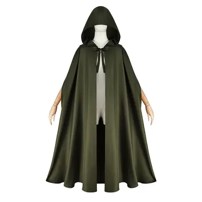 Medieval Wool Cloak, Hobbit Elf Cosplay Cape, Renaissance - 13