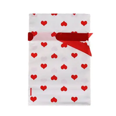 Drawstring Candy Packaging Bag with Ribbon, Snowflake Pattern for Baking Snacks