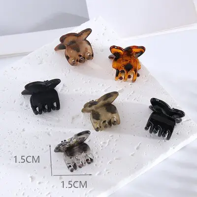 Europa und Amerika Cross-Border Leopardenmuster kleine Haarklammer für Damenhinterkopf Haarknoten Haarspange Hai-Klammer Pony-Klammer einzeiliges Haarspangen-Haarschmuck - 12