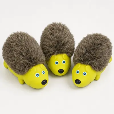 Latex Hedgehog Dog Toy, Squeaky Plush, Chew-Resistant
