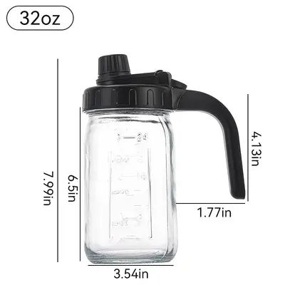 2000ml Glass Juice Bottle with Screw Lid, Leak-Proof Cold Water Pitcher - 7