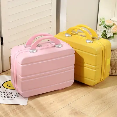 New Korean Style Macarons 14 Inch Handbag Cosmetic Bag Printed LOGO Mini Lightweight Cosmetic Bag Small Luggage