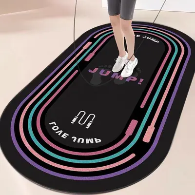 Home Fitness Floor Mat, Soundproof Shock-Absorbing Anti-Slip Mat for Jump Rope