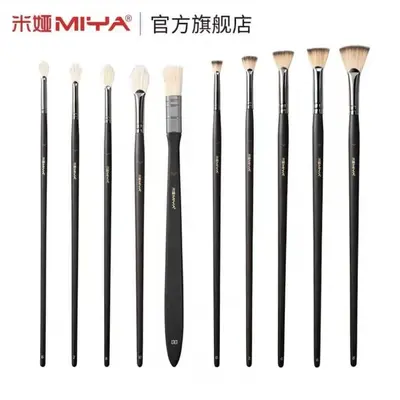 Mia Black Knight 11'li suluboya fırçaları, guaj yağlı fırçaları, yıkanabilir fırça seti, adaylar için guaj fırçaları - 8