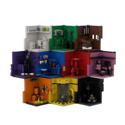 Small Particle MOC Building Blocks, Architecture Model, Multi-Theme Room Set
