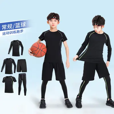 Kids' Short-Sleeve Quick-Dry Basketball Training Set