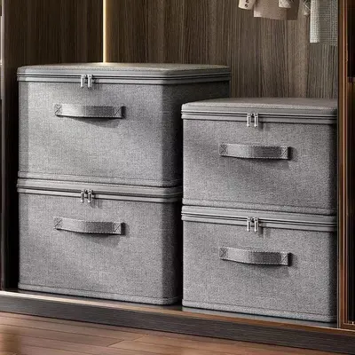 Clothing storage box with lid zipper waterproof - 5