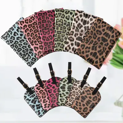 PU Leather Passport Holder, Leopard Print, Multifunctional Travel Organizer